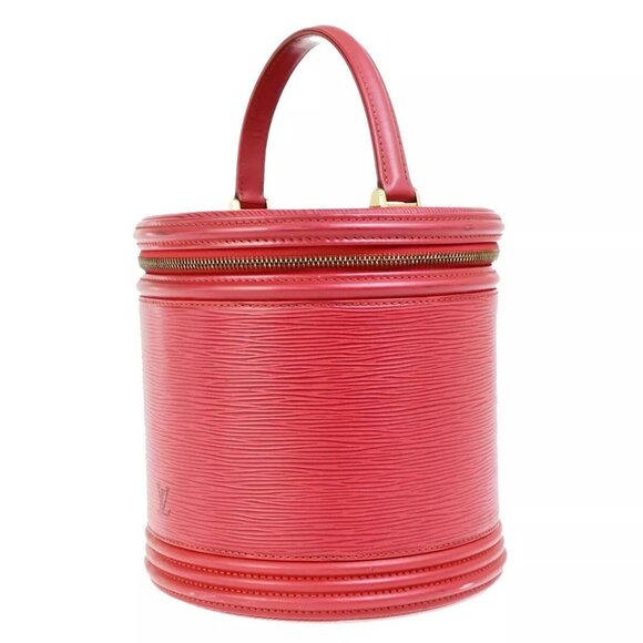 LOUIS VUITTON LV Logo Cannes Hand Vanity Bag Epi Leather Red M48037 31EC931 - Picture 2 of 16